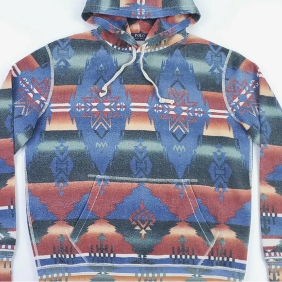 Polo Ralph Lauren Aztec Southwestern Hoodie Small - Picture 4 of 7